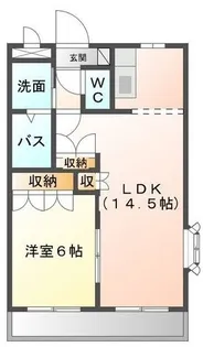 1LDKの間取り画像