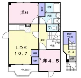 サンハイムD【201号室】の間取り
