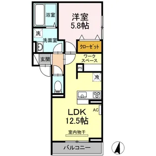 D-Residence W【203号室】の間取り