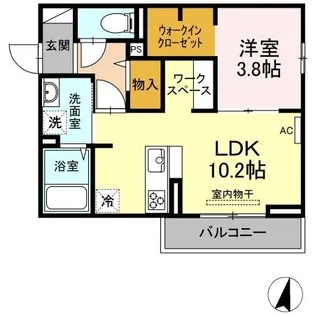 D-Residence E【303号室】の間取り