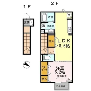 シャングリラ高須【0202号室】の間取り