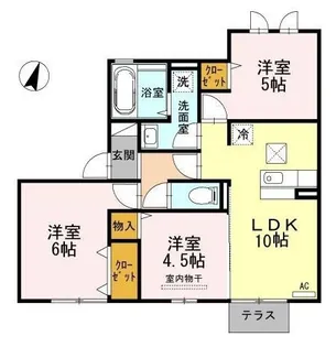 ボヌール千田 B棟【103号室】の間取り