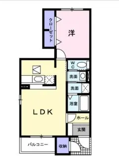 ソルレヴェンテC【101号室】の間取り