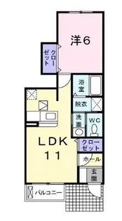 プラシードS【103号室】の間取り