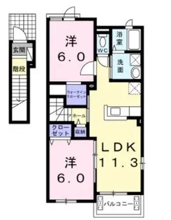 カーサ スプレモ【201号室】の間取り
