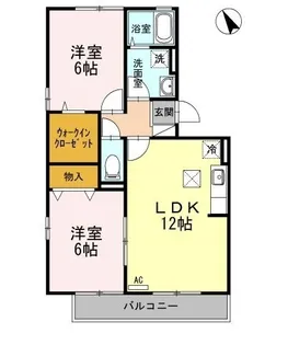 グレイス スクエア新涯 5 B棟【102号室】の間取り