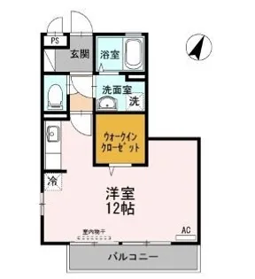 リファルジェント泉 B棟【203号室】の間取り