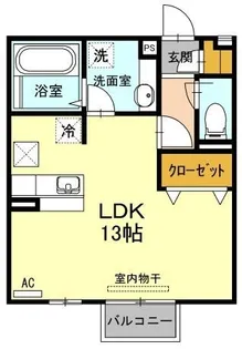 D-room平成大学【206号室】の間取り