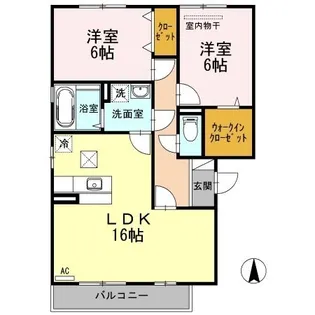 OTT’s南蔵王【101号室】の間取り