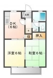 アプリコットハイツ A【202号室】の間取り