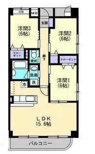 プラスパー旭通り【601号室】の間取り