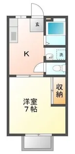 マリーハイツ【202号室】の間取り