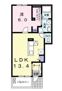 プラムガーデンⅡC【102号室】の間取り