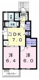 ベーネソプラ A【103号室】の間取り
