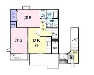 ラ・ボニータ【201号室】の間取り