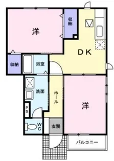 ガーデンハウスB【102号室】の間取り