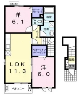エスペランサ【201号室】の間取り