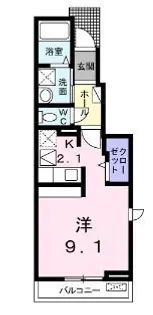 ムーン リバー【101号室】の間取り