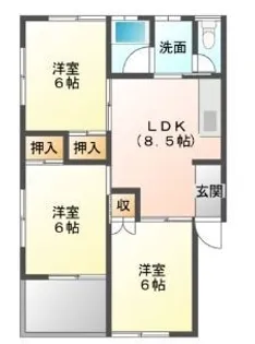 コーポ坂本【203号室】の間取り
