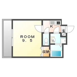 AT.LIFE大門【402号室】の間取り