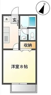 サンロイヤル加茂【102号室】の間取り