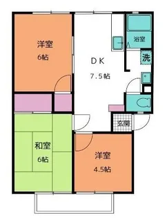 コーポラス引野【201号室】の間取り