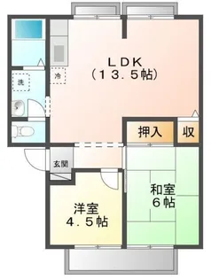 ウィンディアさの B【102号室】の間取り