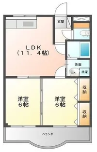 アレキサンドリア【205号室】の間取り