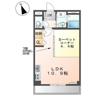 ルーエンビレッジC【111号室】の間取り