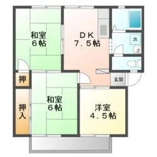 ファミール泉 A【201号室】の間取り
