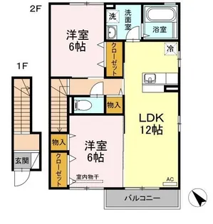 コンフォート東川口A【202号室】の間取り