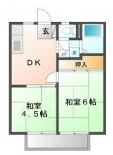 メゾンレスポワール A【202号室】の間取り