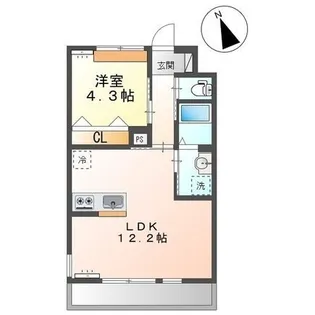 トロワ・ミルピエール【103号室】の間取り