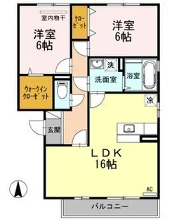OTT’s南蔵王【302号室】の間取り
