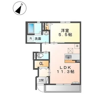 グランビスタ【105号室】の間取り