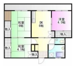 コーポ北吉津【404号室】の間取り