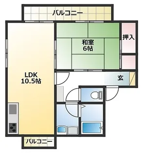 大福多治米コーポ【101号室】の間取り