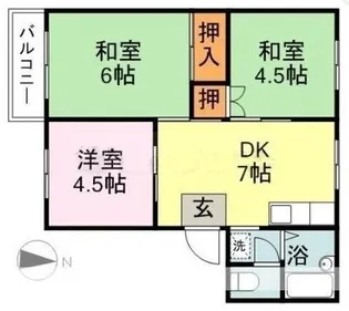 タウン深津【201号室】の間取り