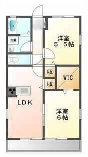 ウィズハイム湯野Ⅱ【101号室】の間取り