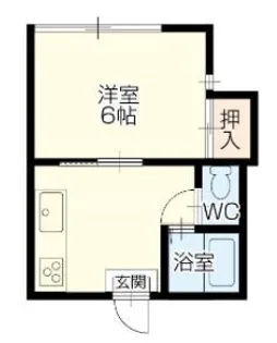 シャンブル三吉【102号室】の間取り