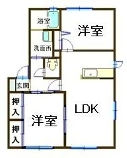 テシマヤードB【201号室】の間取り