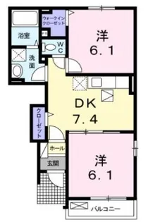 ハウス アイA【102号室】の間取り