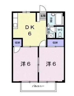 シティハイツもとやB【201号室】の間取り