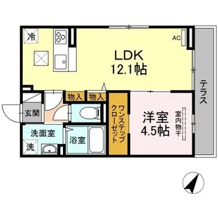 ラフィネ大門【101号室】の間取り