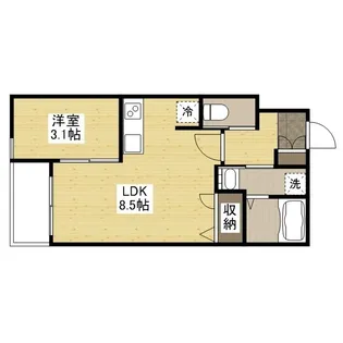 月光福山沖野上町【202号室】の間取り