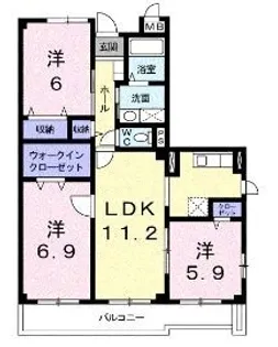 ANNEX-Ⅱ【301号室】の間取り