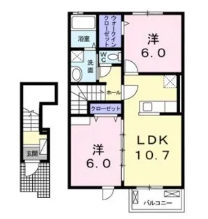 ガーデンプレイスC【203号室】の間取り