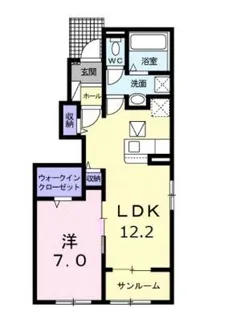 クラール飯田町C【101号室】の間取り