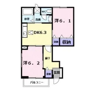 フローラA【101号室】の間取り