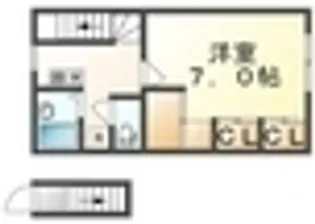 レオパレスパストラルフォレスト【209号室】の間取り